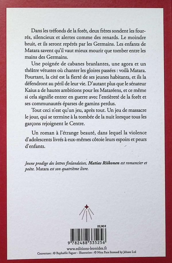 Quatrième de couverture de « Matara »