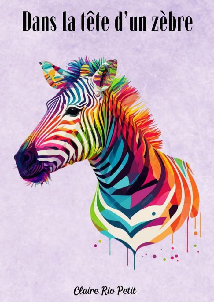 Couverture du livre « DANS LA TETE D'UN ZEBRE » de Claire Rio Petit, librairie Les Contes Infusés à Corte