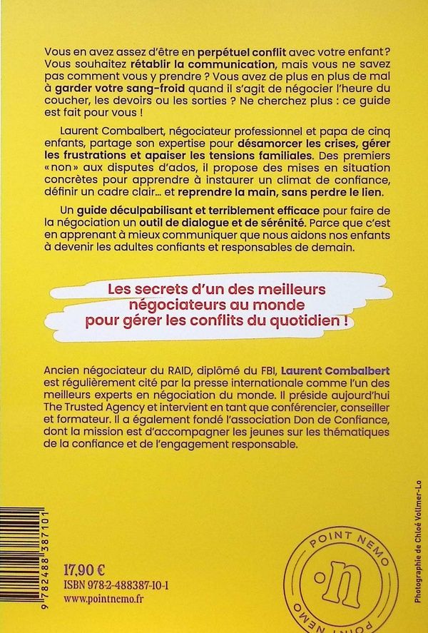 Quatrième de couverture de « Négocier avec ses enfants : et garder son calme »
