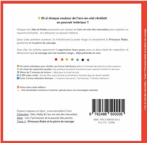 Quatrième de couverture de « Princesse Rubis et la pierre du courage »