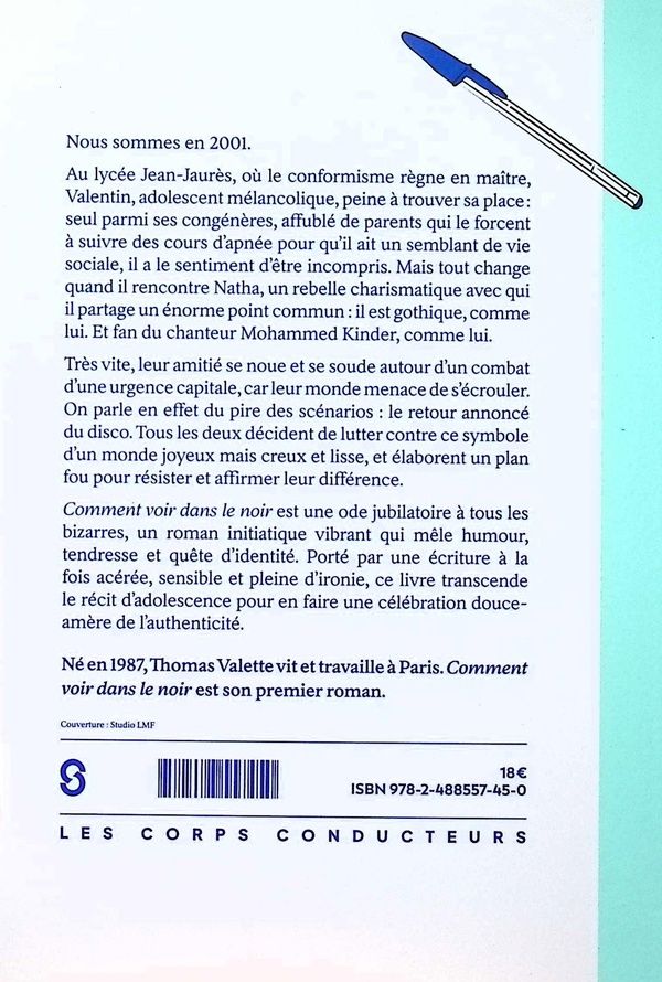 Quatrième de couverture de « Comment voir dans le noir »