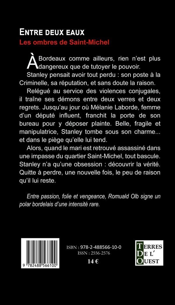 Quatrième de couverture de « Entre deux eaux : les ombres de Saint-Michel »