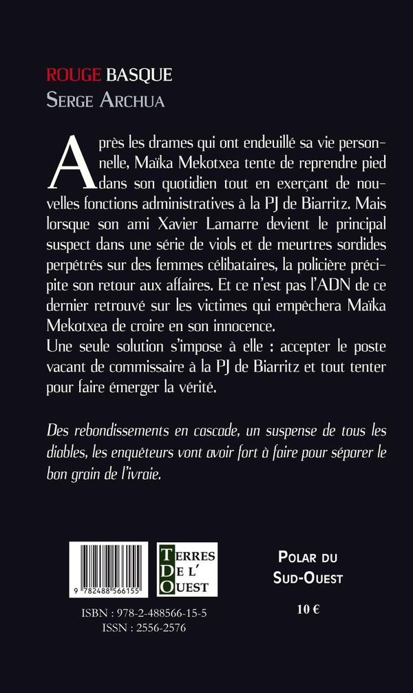 Quatrième de couverture de « Rouge basque : roman »