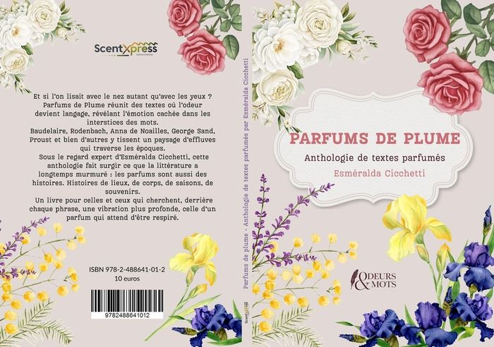 Quatrième de couverture de « Parfums de plume : anthologie de textes parfumés »