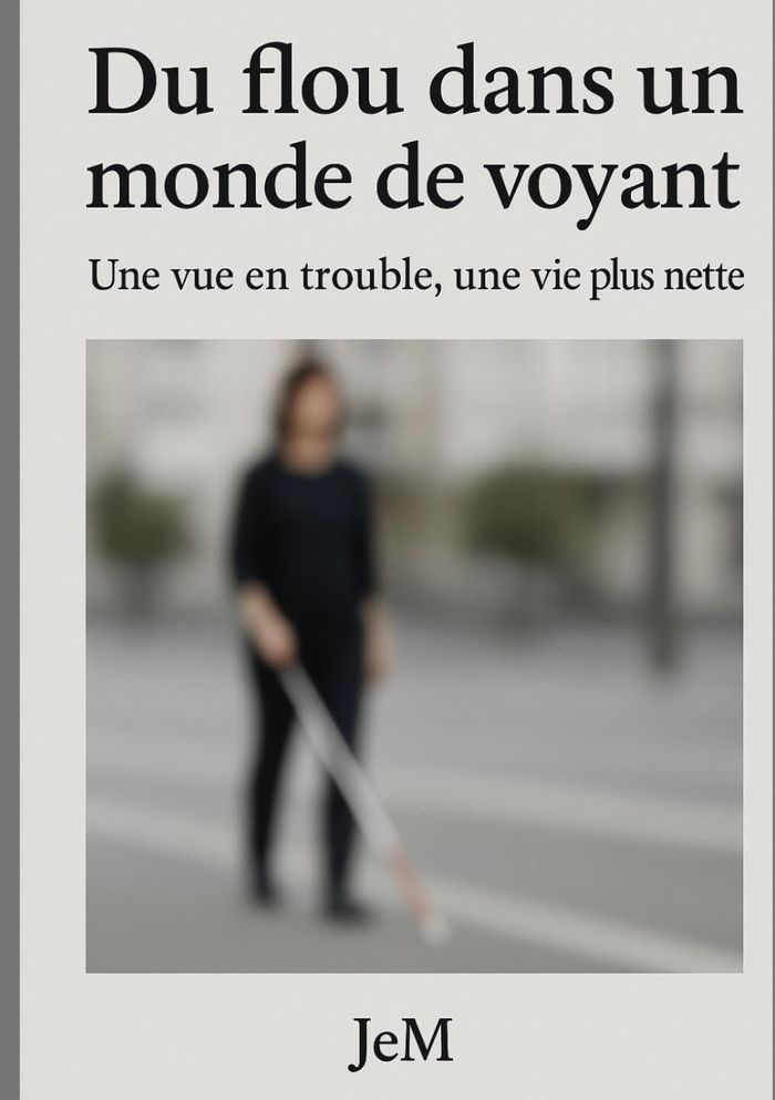 Couverture du livre « Du flou dans un monde de voyant : une vue en trouble, une vie plus nette » de JeM, librairie Les Contes Infusés à Corte