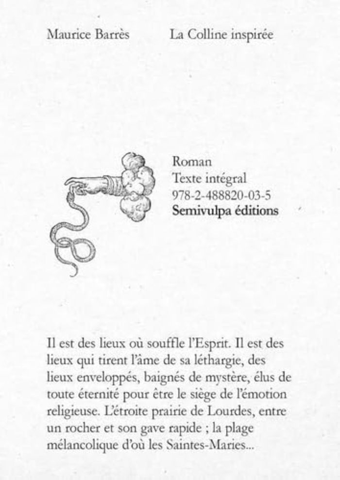 Couverture du livre « LA COLLINE INSPIREE », librairie Les Contes Infusés à Corte