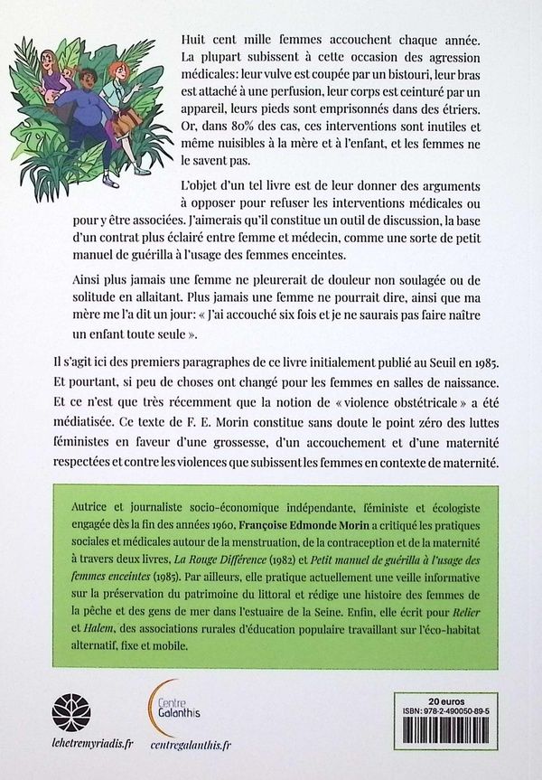 Quatrième de couverture de « Petit Manuel de guérilla : à l'usage des femmes enceintes »