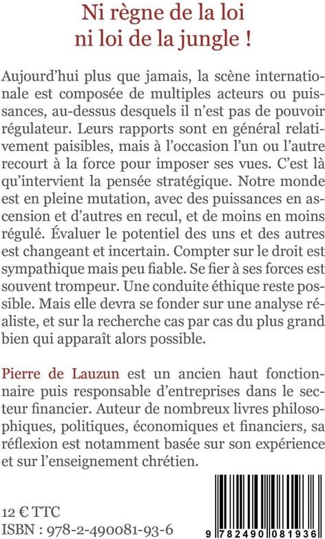 Quatrième de couverture de « Ni règne de la loi ni loi de la jungle ! : géostratégie et bien commun »