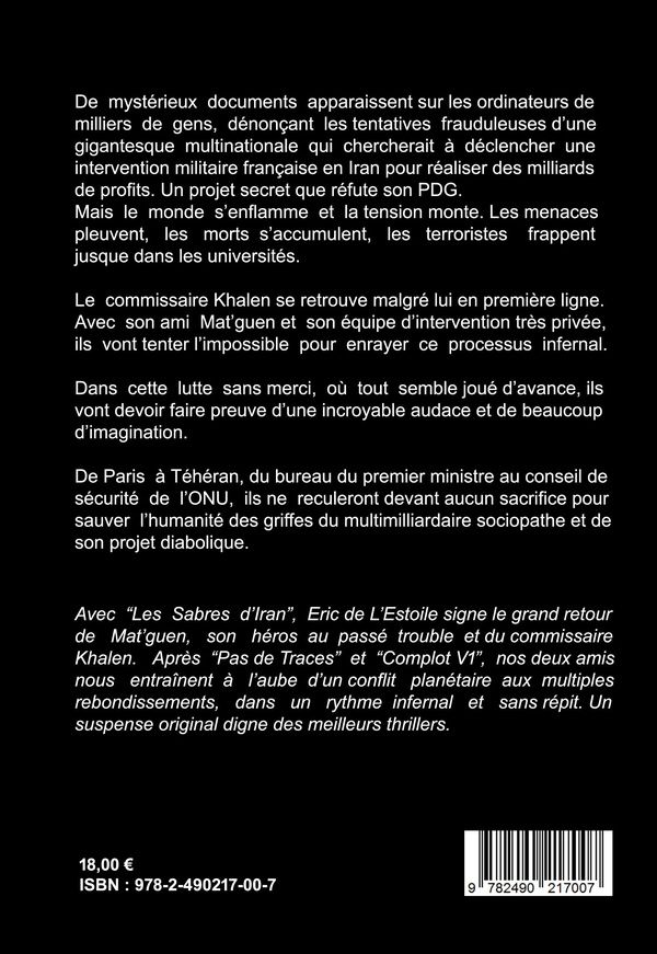 Quatrième de couverture de « LES SABRES D'IRAN »
