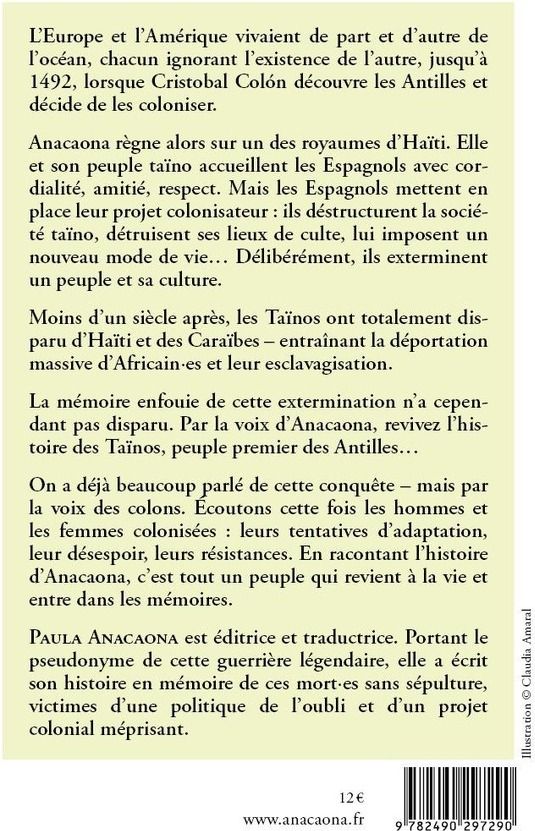 Quatrième de couverture de « 1492, Anacaona l'insurgée des Caraïbes : roman »
