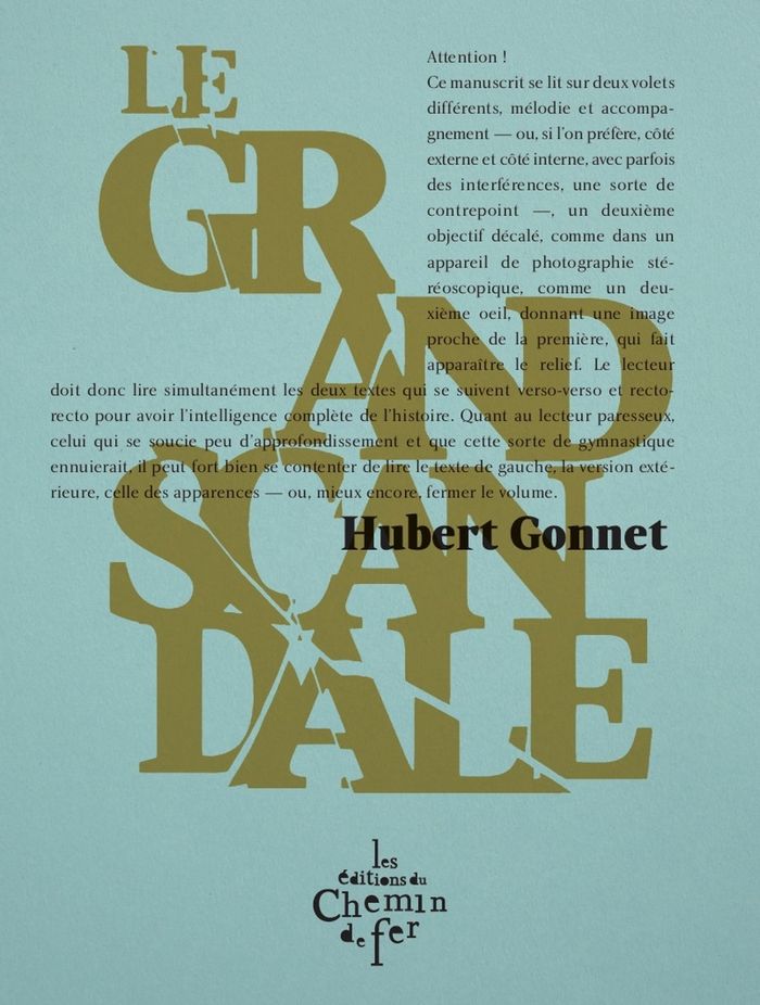Couverture du livre « Le grand scandale » de Hubert Gonnet, librairie Les Contes Infusés à Corte