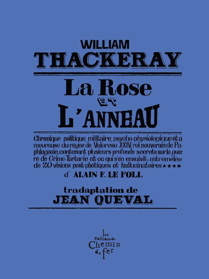 Couverture du livre « La rose et l'anneau » de William Makepeace Thackeray, librairie Les Contes Infusés à Corte