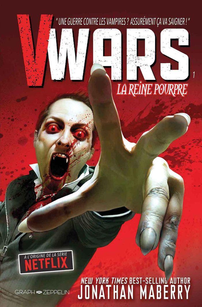 Couverture du livre « V-WARS 1 - LA REINE POURPRE » de Jonathan Maberry, librairie Les Contes Infusés à Corte