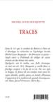 Quatrième de couverture de « TRACES »