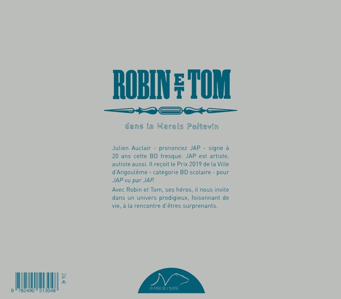 Quatrième de couverture de « ROBIN ET TOM - DANS LE MARAIS POITEVIN »