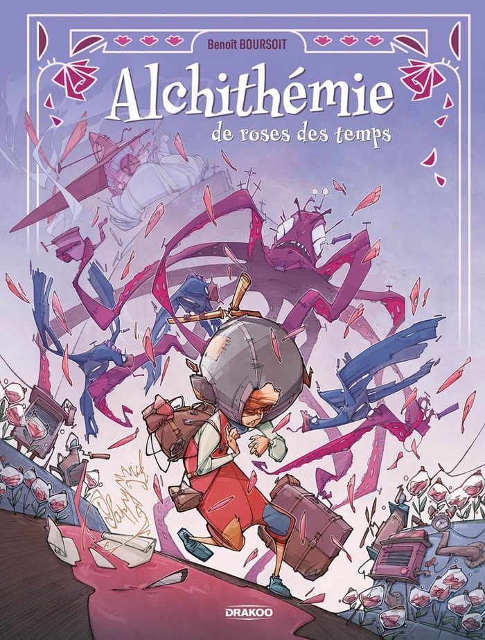 Couverture du livre « Alchithémie de roses des temps » de Benoît Boursoit, librairie Les Contes Infusés à Corte