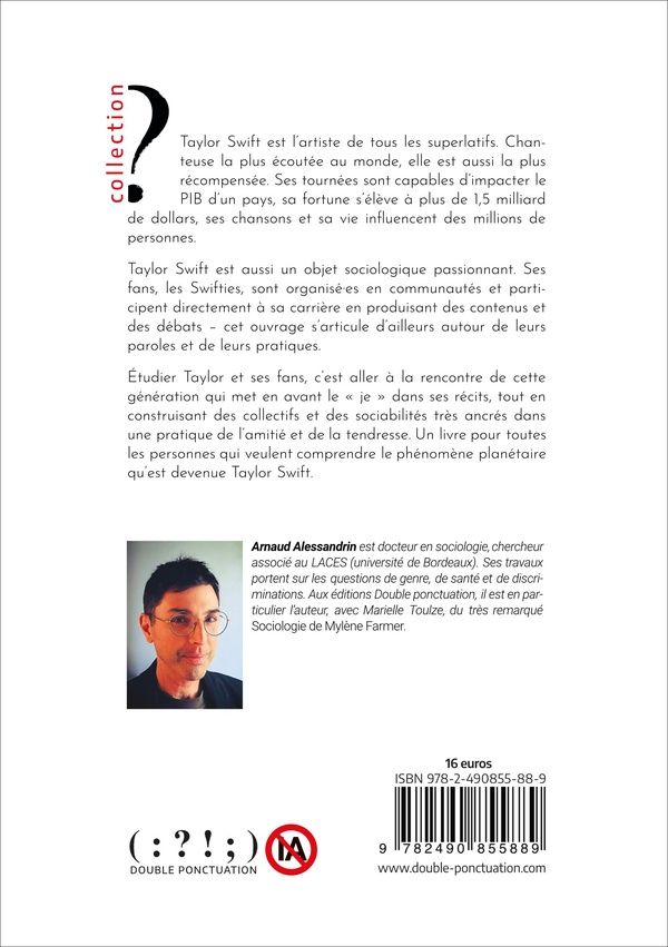 Quatrième de couverture de « Sociologie de Taylor Swift »