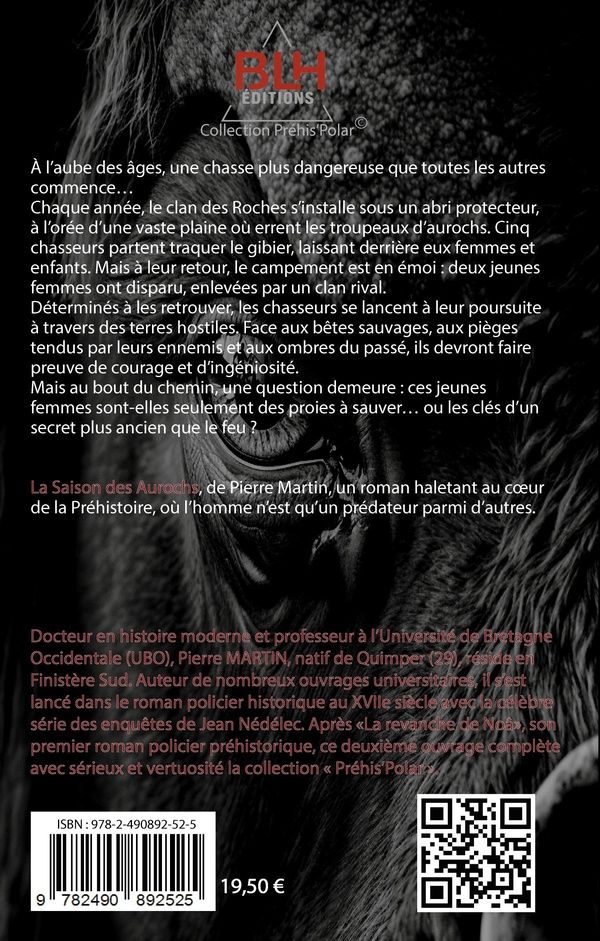Quatrième de couverture de « La saison des Aurochs »
