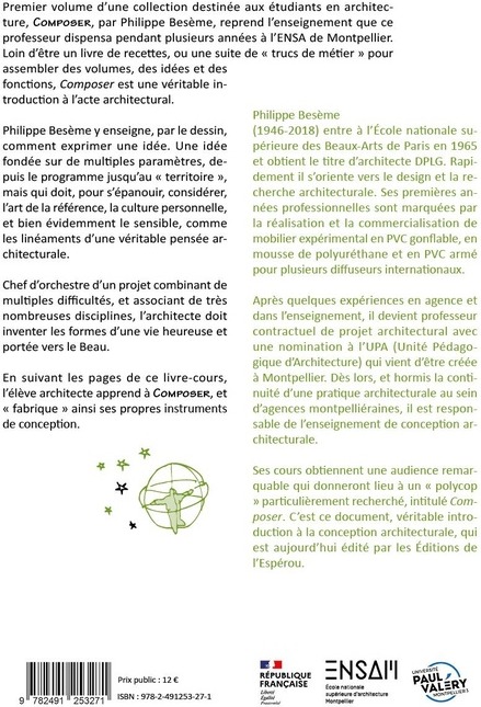 Quatrième de couverture de « Composer »