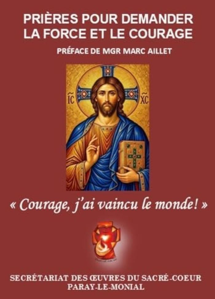 Couverture du livre « PRIERES POUR DEMANDER LA FORCE ET LE COURAGE - COURAGE, J'AI VAINCU LE MONDE ! » de Collectif, librairie Les Contes Infusés à Corte