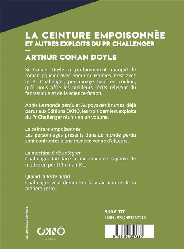 Quatrième de couverture de « La ceinture empoisonnée : et autres exploits du Pr Challenger »