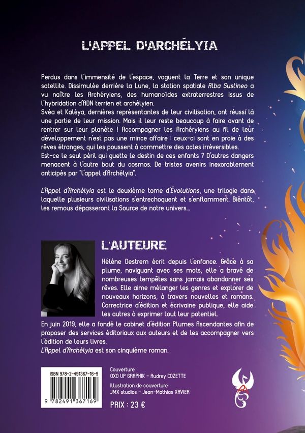 Quatrième de couverture de « EVOLUTIONS - L'APPEL D'ARCHELYIA - ILLUSTRATIONS, COULEUR »
