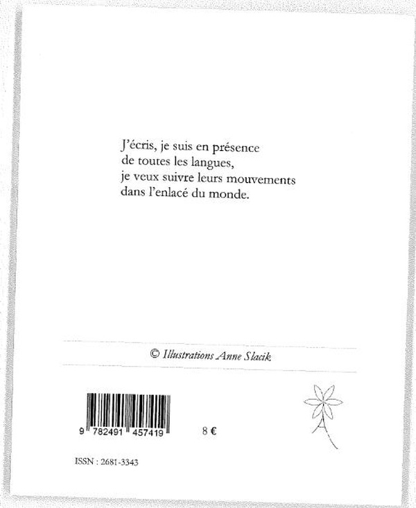 Quatrième de couverture de « Poèmes de l'entre-émerveillement »
