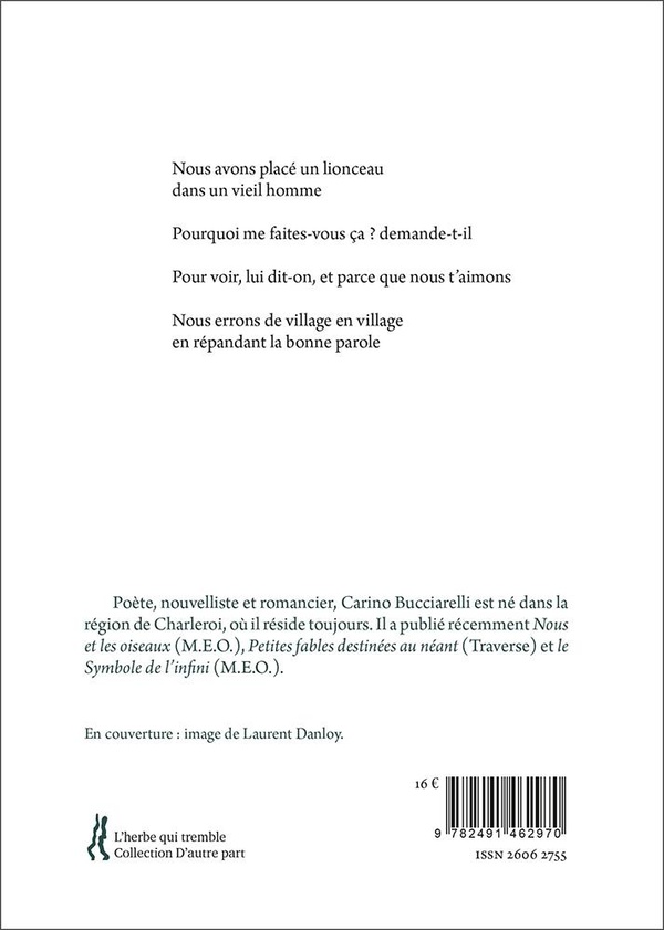 Quatrième de couverture de « Une poignée de secondes »
