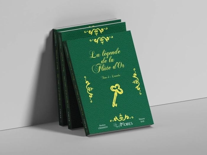Couverture du livre « LA LEGENDE DE LA FLUTE D'OR - TOME 3 - LA LEGENDE DE LA FLUTE D'OR - TOME 3 : LEANDRE - » de Bastien Cressent, librairie Les Contes Infusés à Corte