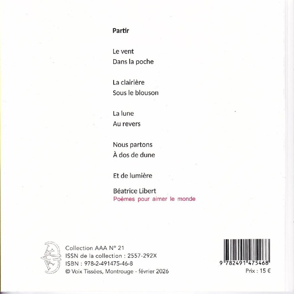Quatrième de couverture de « Poèmes pour aimer le monde »
