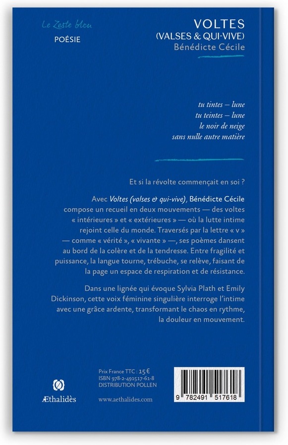 Quatrième de couverture de « Voltes : (Valses & Qui-vive) »