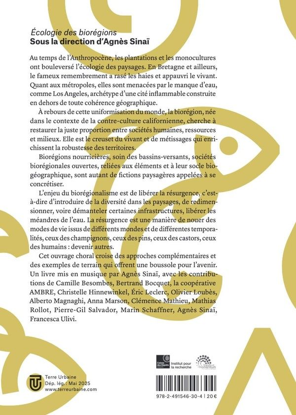 Quatrième de couverture de « Écologie des biorégions »