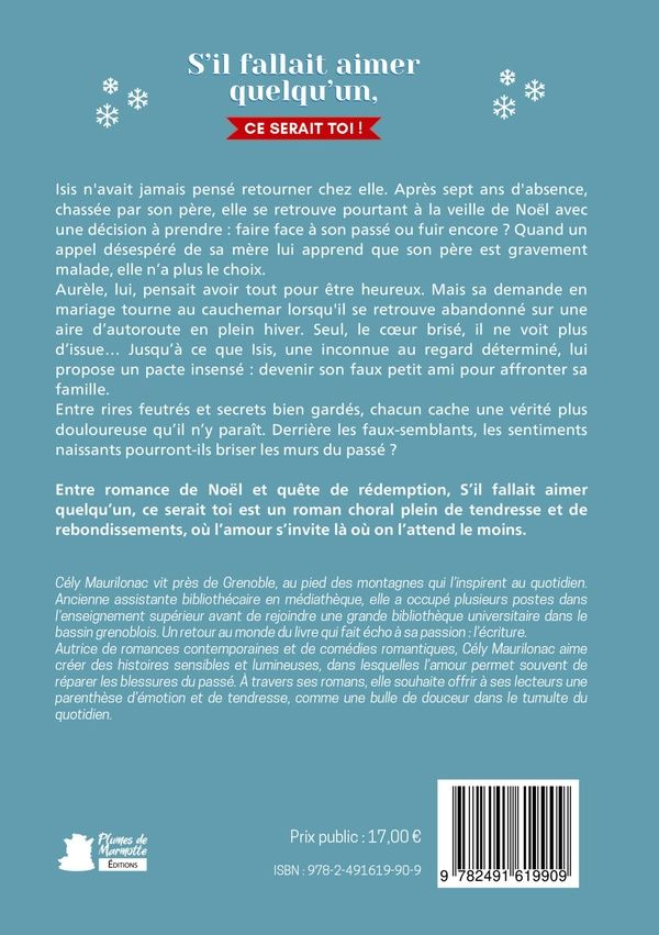 Quatrième de couverture de « S'il fallait aimer quelqu'un, ce serait toi ! : roman »