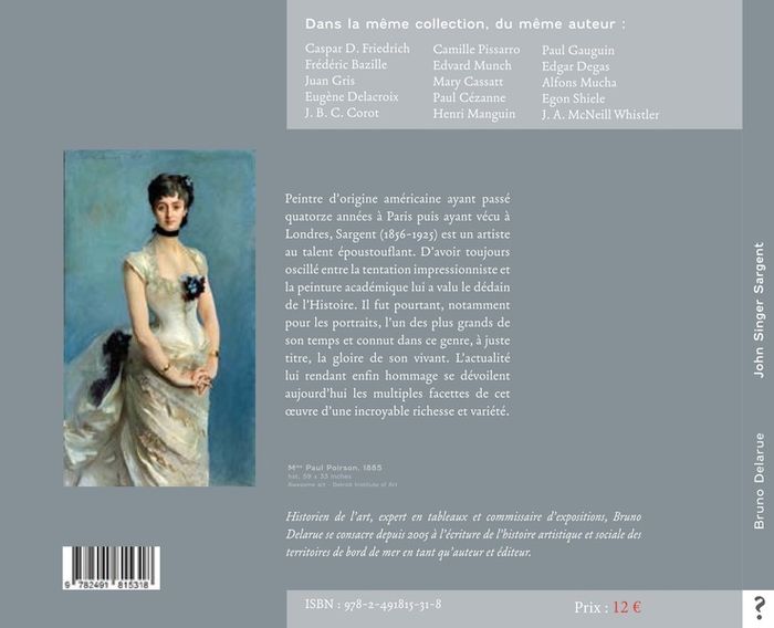 Quatrième de couverture de « John Singer Sargent »
