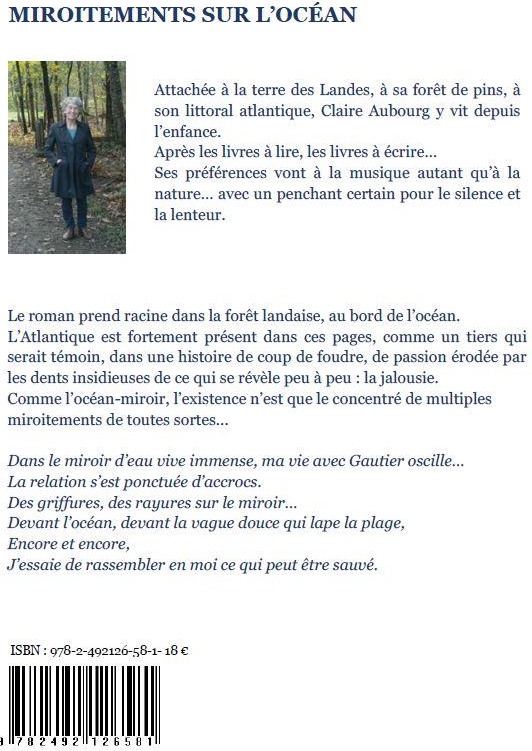 Quatrième de couverture de « MIROITEMENTS SUR L'OCEAN »