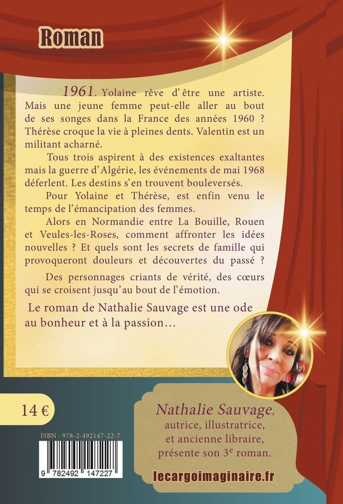 Couverture du livre « Notre histoire sous les étoiles » de Nathalie Sauvage, librairie Les Contes Infusés à Corte