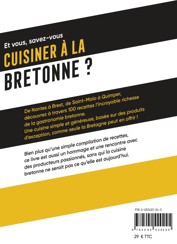 Quatrième de couverture de « Je cuisine à la bretonne »