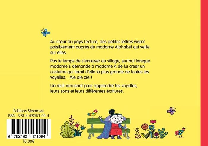 Quatrième de couverture de « LE VILLAGE DES VOYELLES - LE LIVRE »