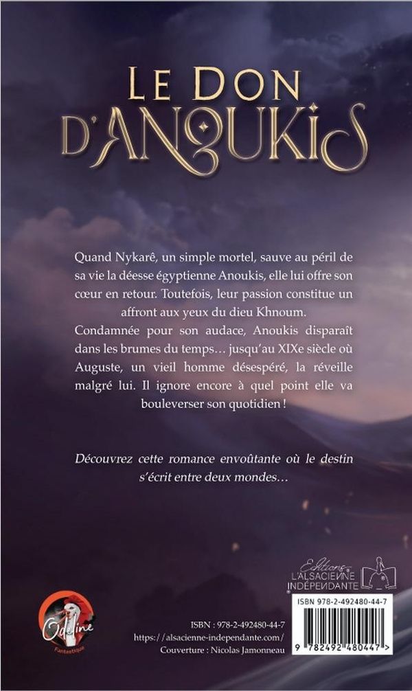 Quatrième de couverture de « Le don d'Anoukis »