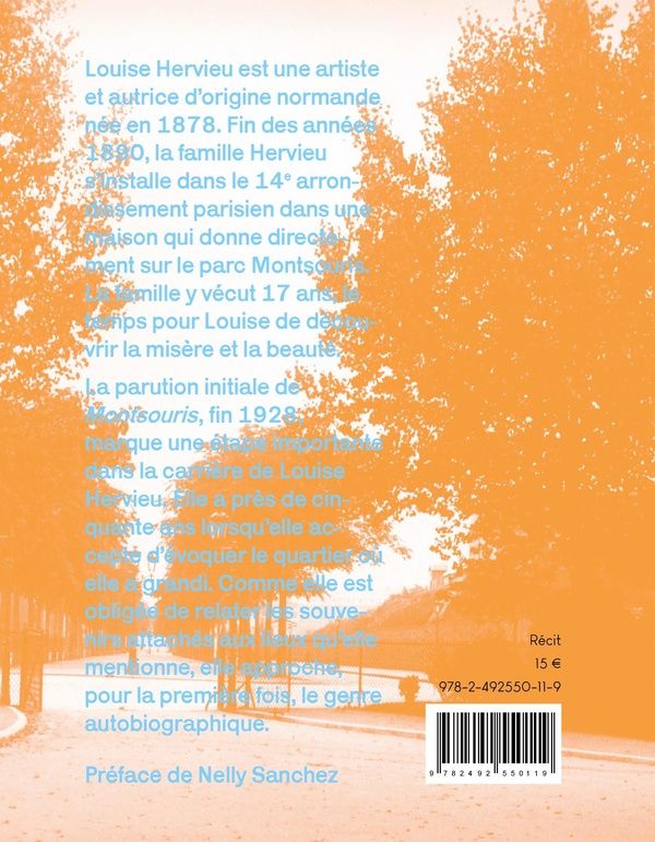 Quatrième de couverture de « Montsouris : 1928 »