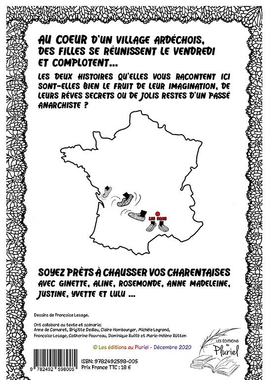 Quatrième de couverture de « CHARENTAISES ET VIEILLES DENTELLES - BD HUMORISTIQUE, 86 PAGES COULEUR »