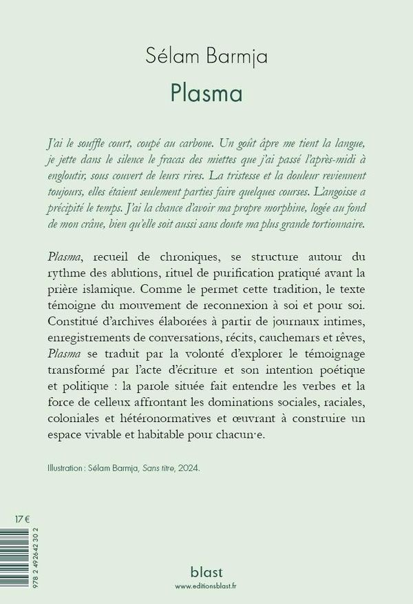 Quatrième de couverture de « Plasma »