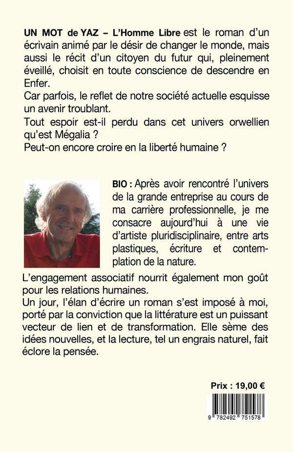 Quatrième de couverture de « YAZ, l'homme libre »