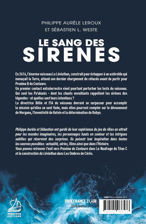 Quatrième de couverture de « Le sang des sirènes »