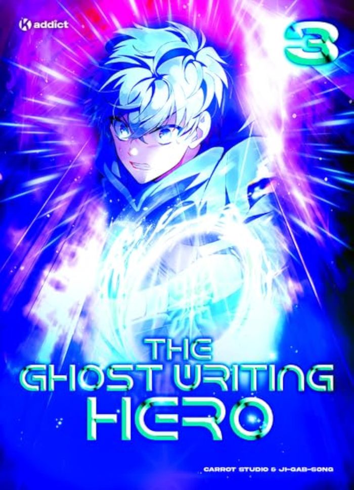 Couverture du livre « The ghost writing hero » de Carrot studio, librairie Les Contes Infusés à Corte
