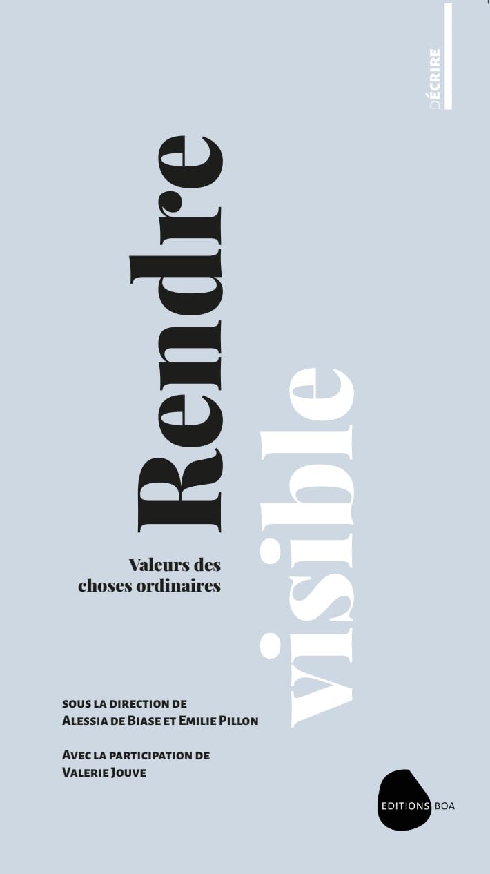 Couverture du livre « Rendre visible : valeurs des choses ordinaires » de Alessia de Biase, librairie Les Contes Infusés à Corte