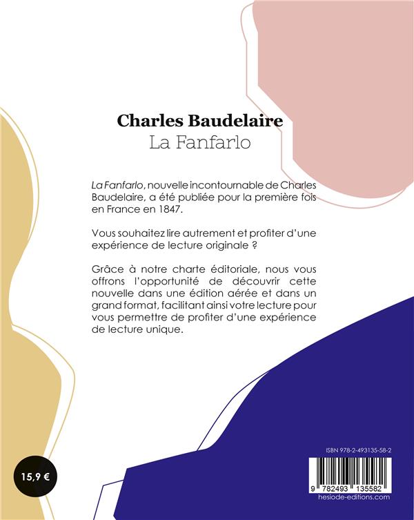 Quatrième de couverture de « La Fanfarlo »