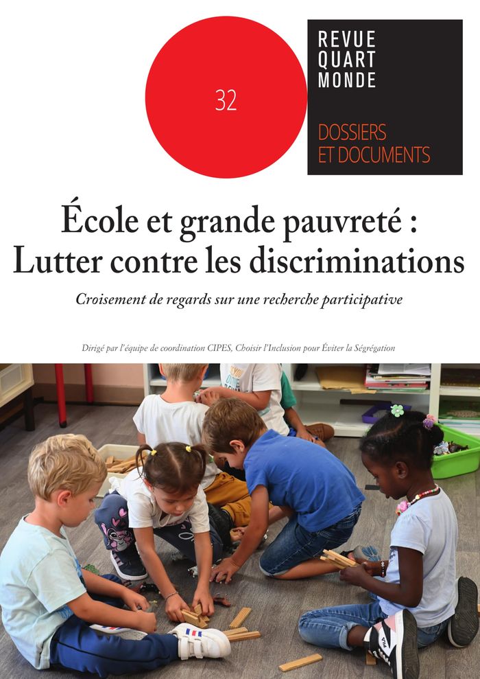 Couverture du livre « Ecole et grande pauvreté : Lutter contre les discriminations : croisement de regards sur une recherche participative » de Collectif, librairie Les Contes Infusés à Corte