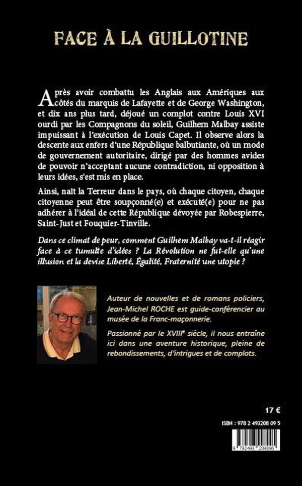 Quatrième de couverture de « Face à la guillotine : roman »
