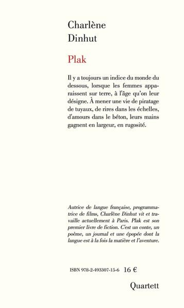 Quatrième de couverture de « PLAK - ILLUSTRATIONS, COULEUR »